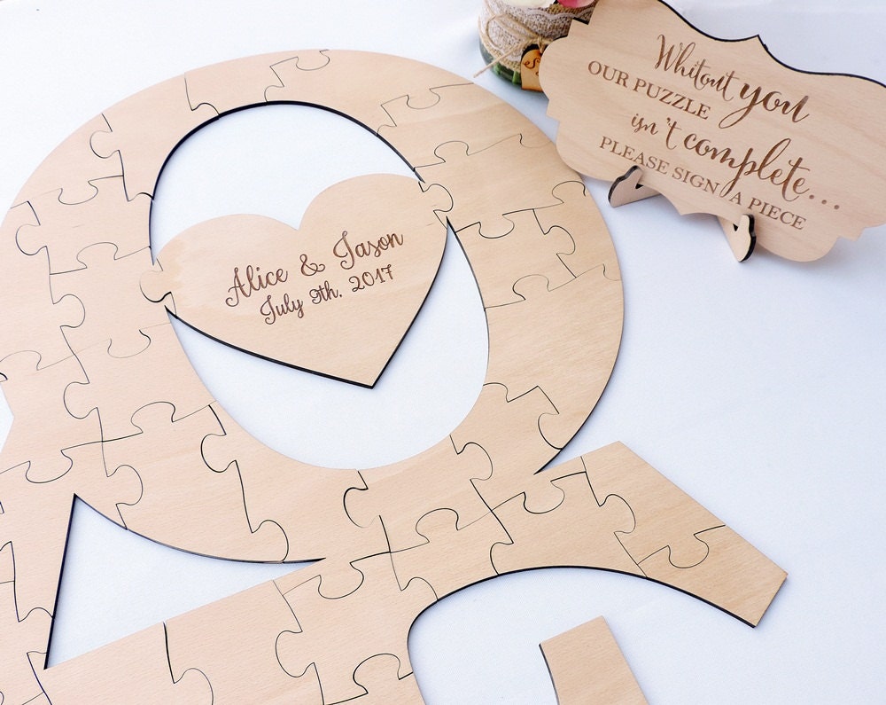 Love Wedding Guest Book Puzzle, Love Wood Puzzle Guestbook, Wedding Guest Book Puzzle, Custom Wedding Guest Book Puzzle, Wood Wedding Puzzle