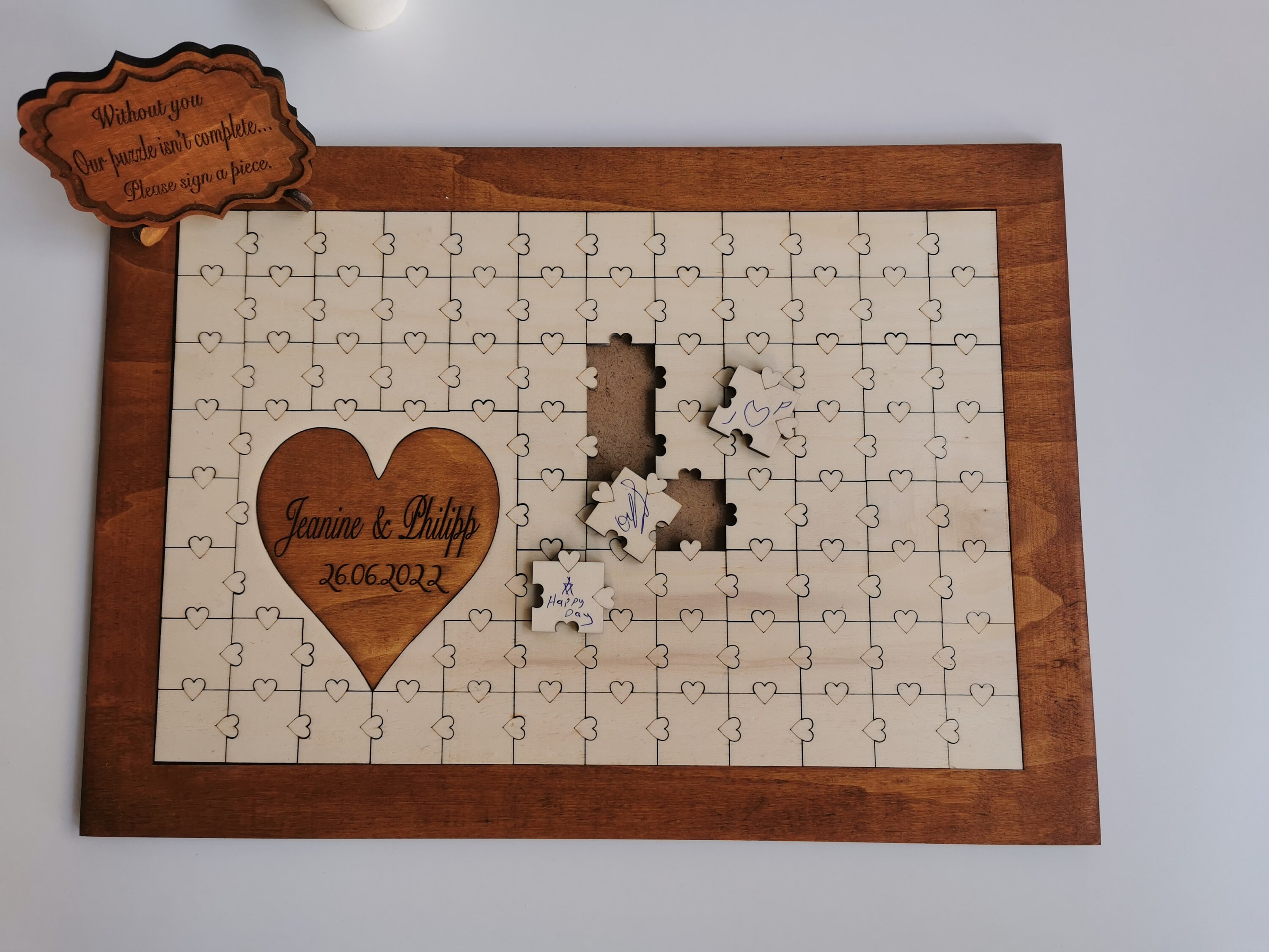 Wood Guest Book Puzzle, Wedding Sign Puzzle, Wood Guest Books Alternative, Wedding Guestbook Alternative Wood