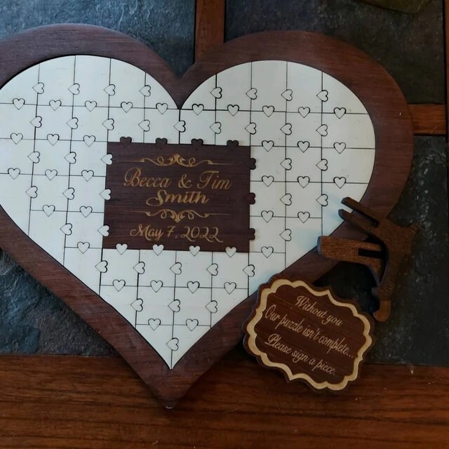 please sign a piece, wedding guest book, puzzle guestbook, without you our puzzle isn't complete, wedding guest book sign